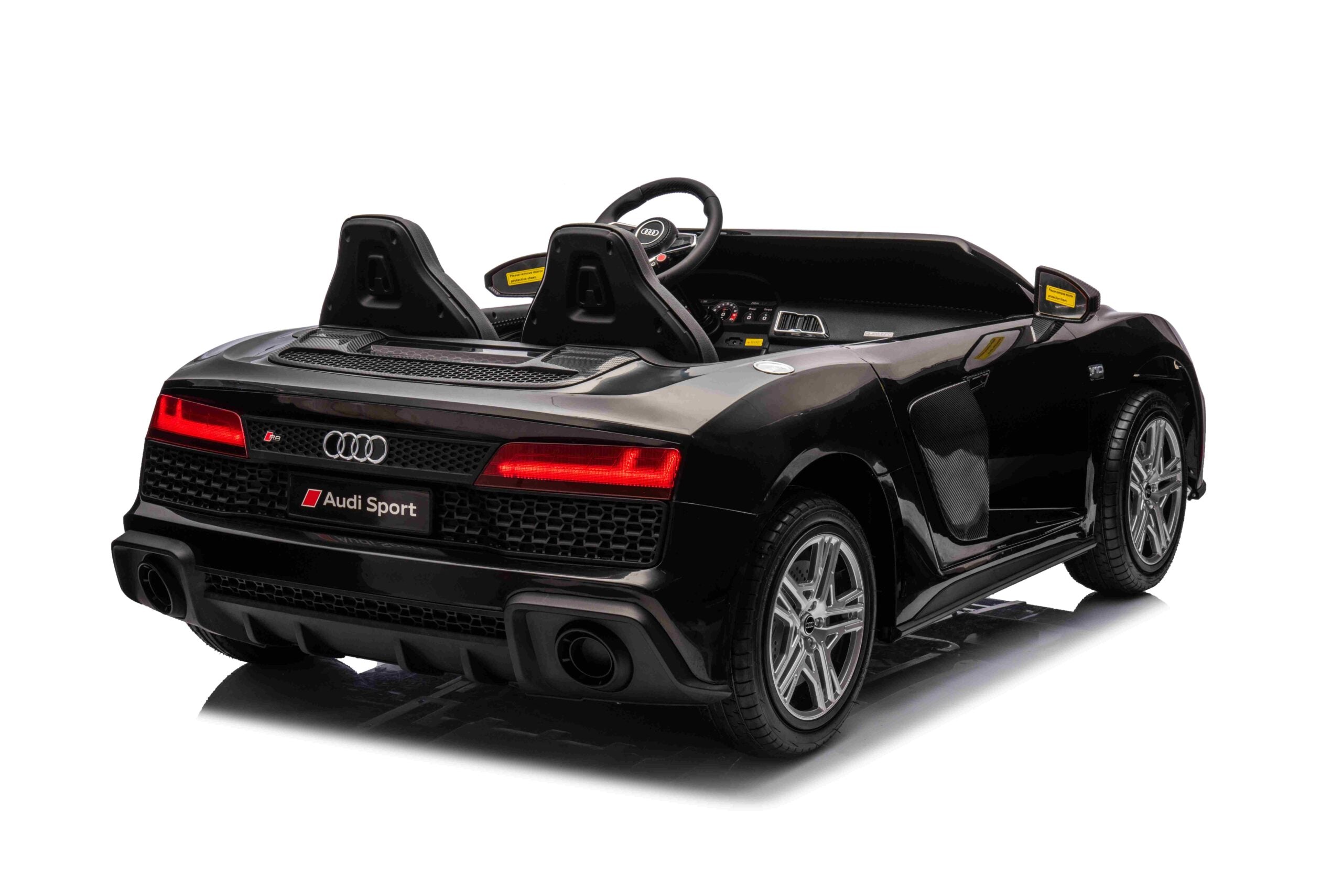 Licencirani auto na akumulator Audi R8 Spyder LIFT - dvosjed - crni