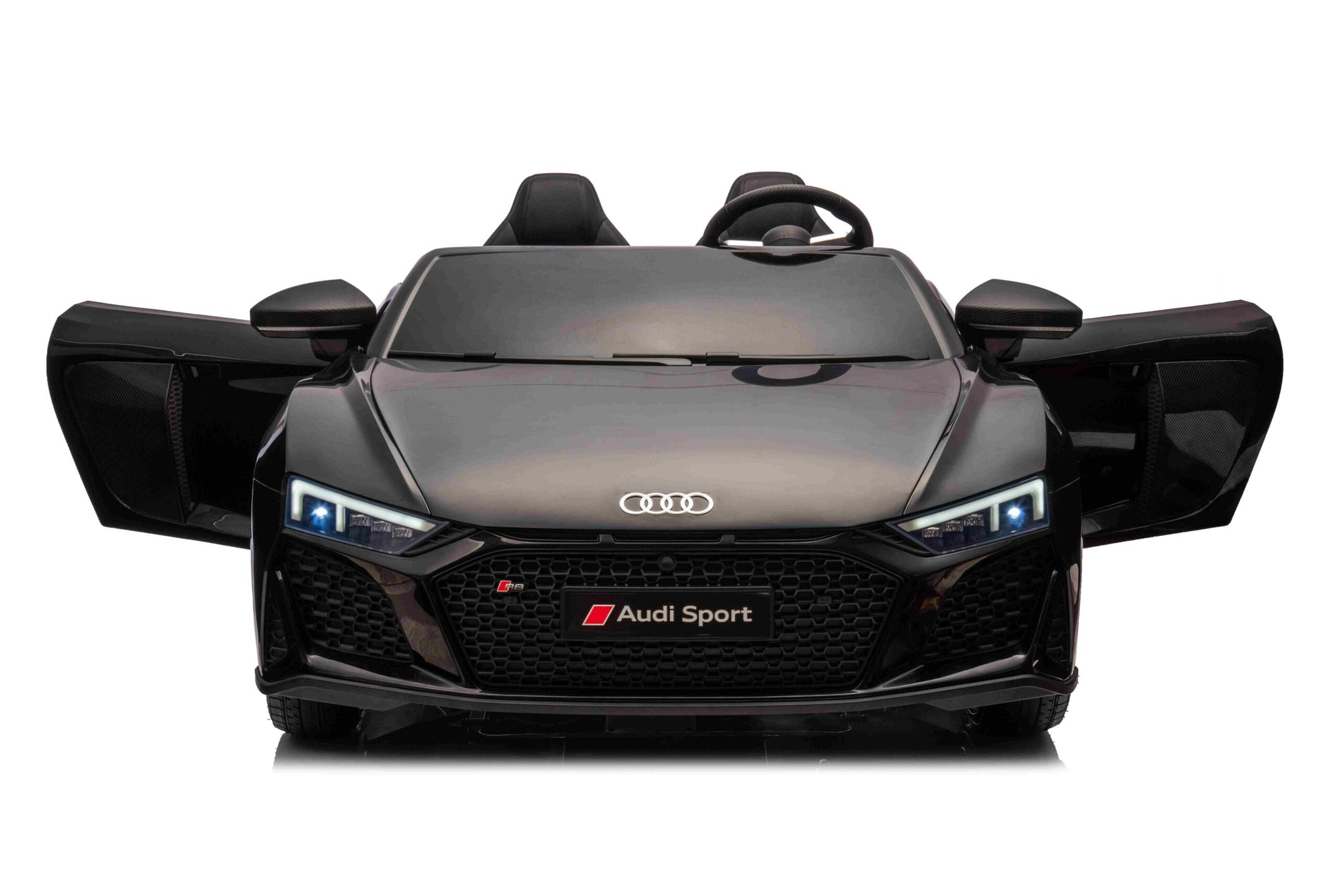 Licencirani auto na akumulator Audi R8 Spyder LIFT - dvosjed - crni