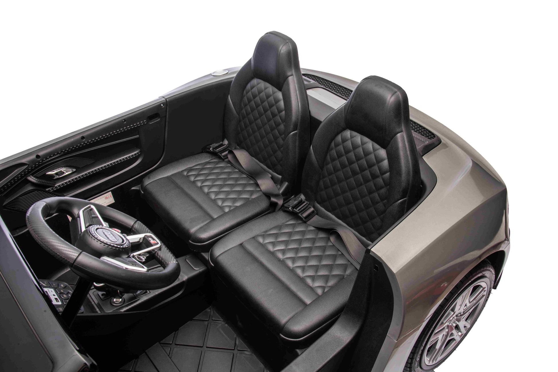 Licencirani auto na akumulator Audi R8 Spyder LIFT - dvosjed - sivi