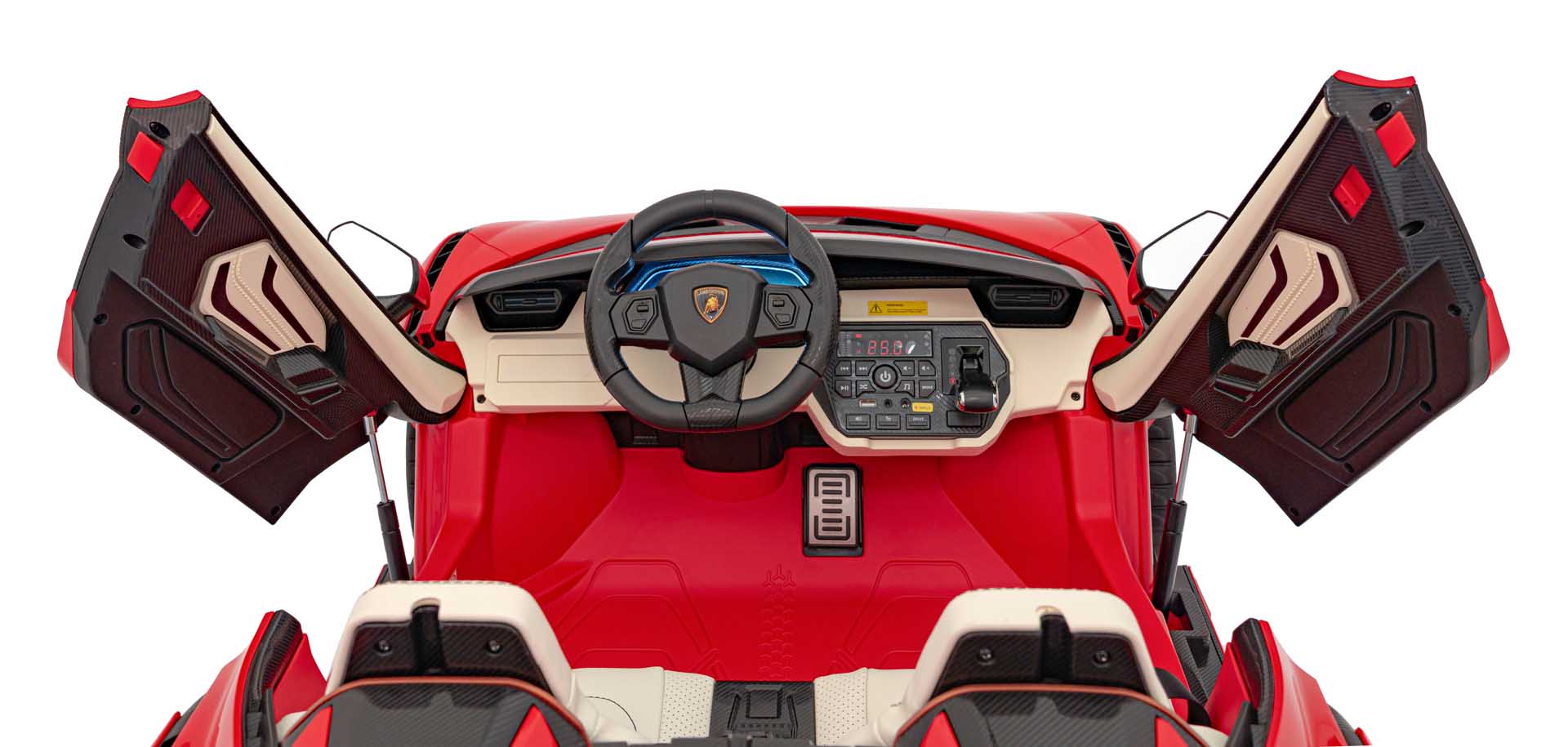 Licencirani auto na akumumulator Lamborghini SIAN 4x100W - dvosjed - crveni