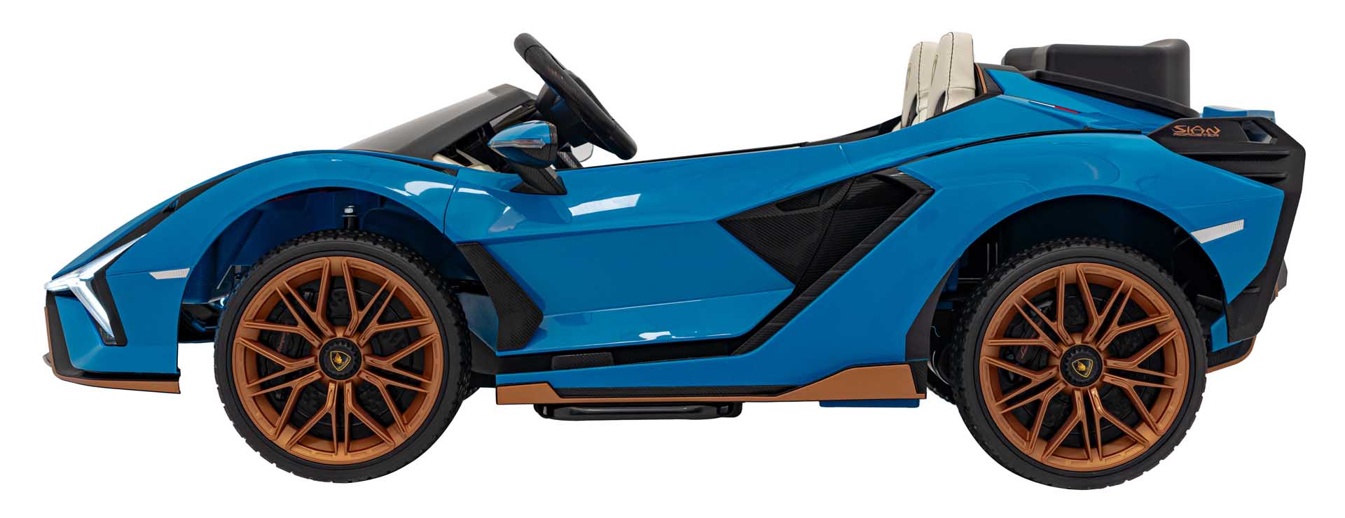 Licencirani auto na akumumulator Lamborghini SIAN 4x100W - dvosjed - plavi