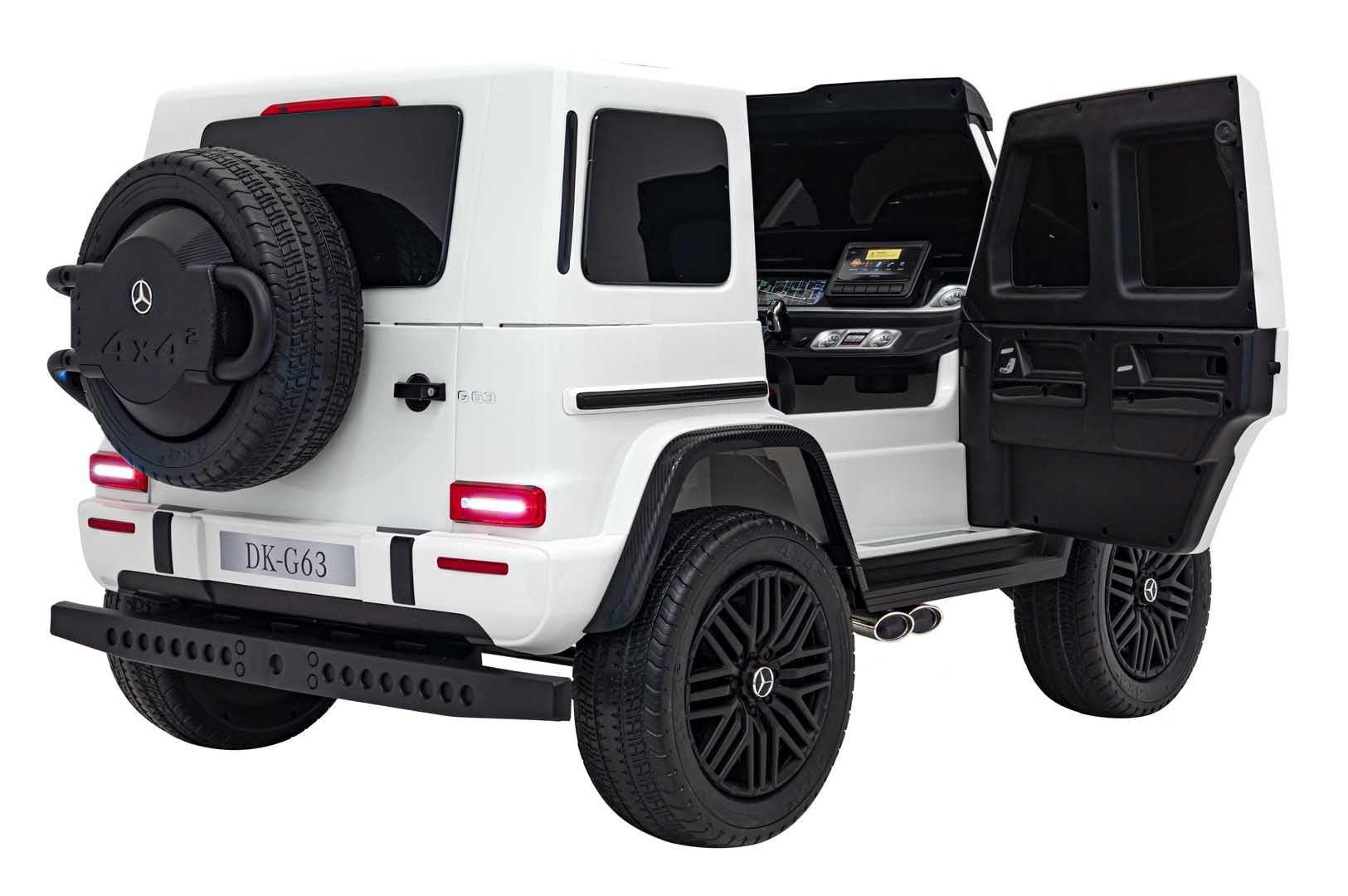 Licencirani auto na akumulator Mercedes Benz G63 AMG XXL 4x4 - dvosjed - bijeli