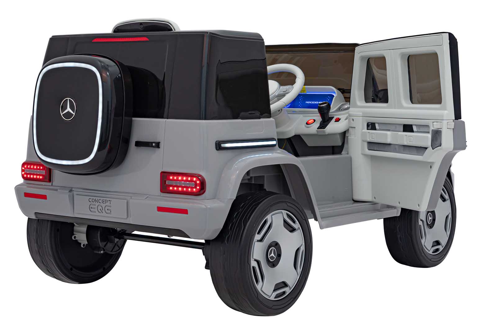 Licencirani auto na akumulator Mercedes Benz EQG 4x4 - srebrni
