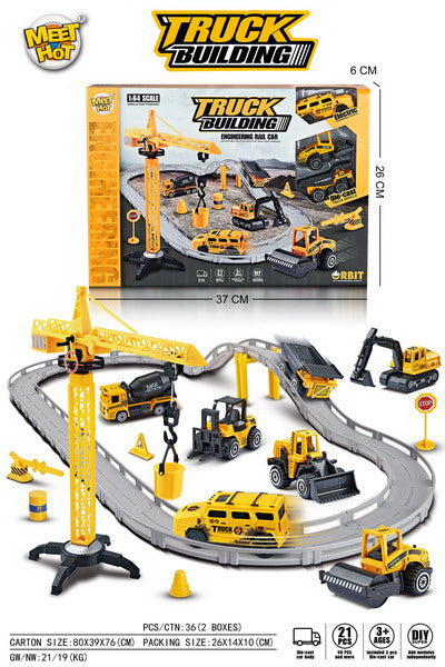 Staza za autiće Track Construction - žuta