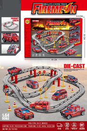 Staza za autiće Fire Department - crvena