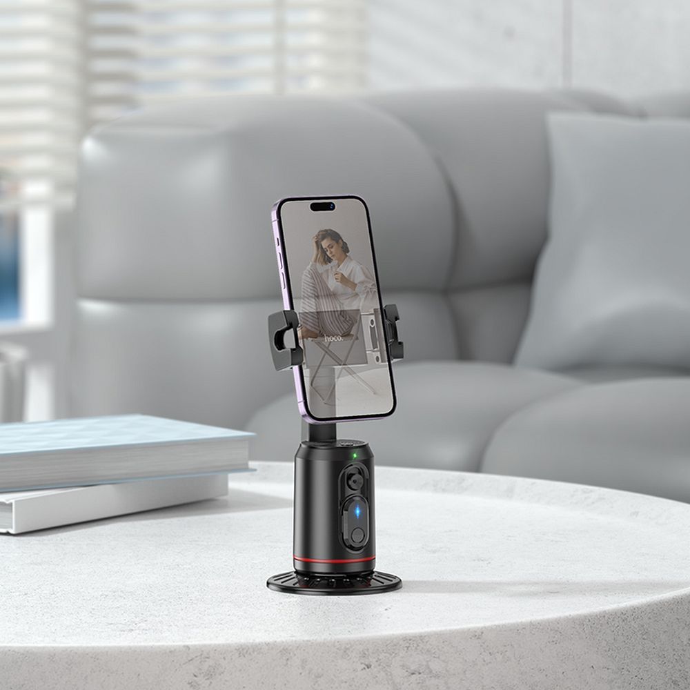 Hoco držač za telefon koji se okreće za 360 stupnjeva s automatskim praćenjem lica K23 crni