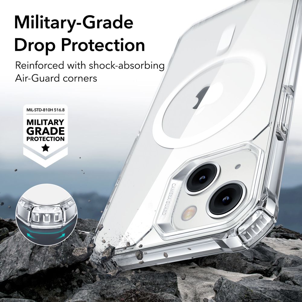 ESR AIR ARMOR HALOLOCK MAGSAFE POUZDRO PRO IPHONE 14 PLUS/15 PLUS ČIRÉ