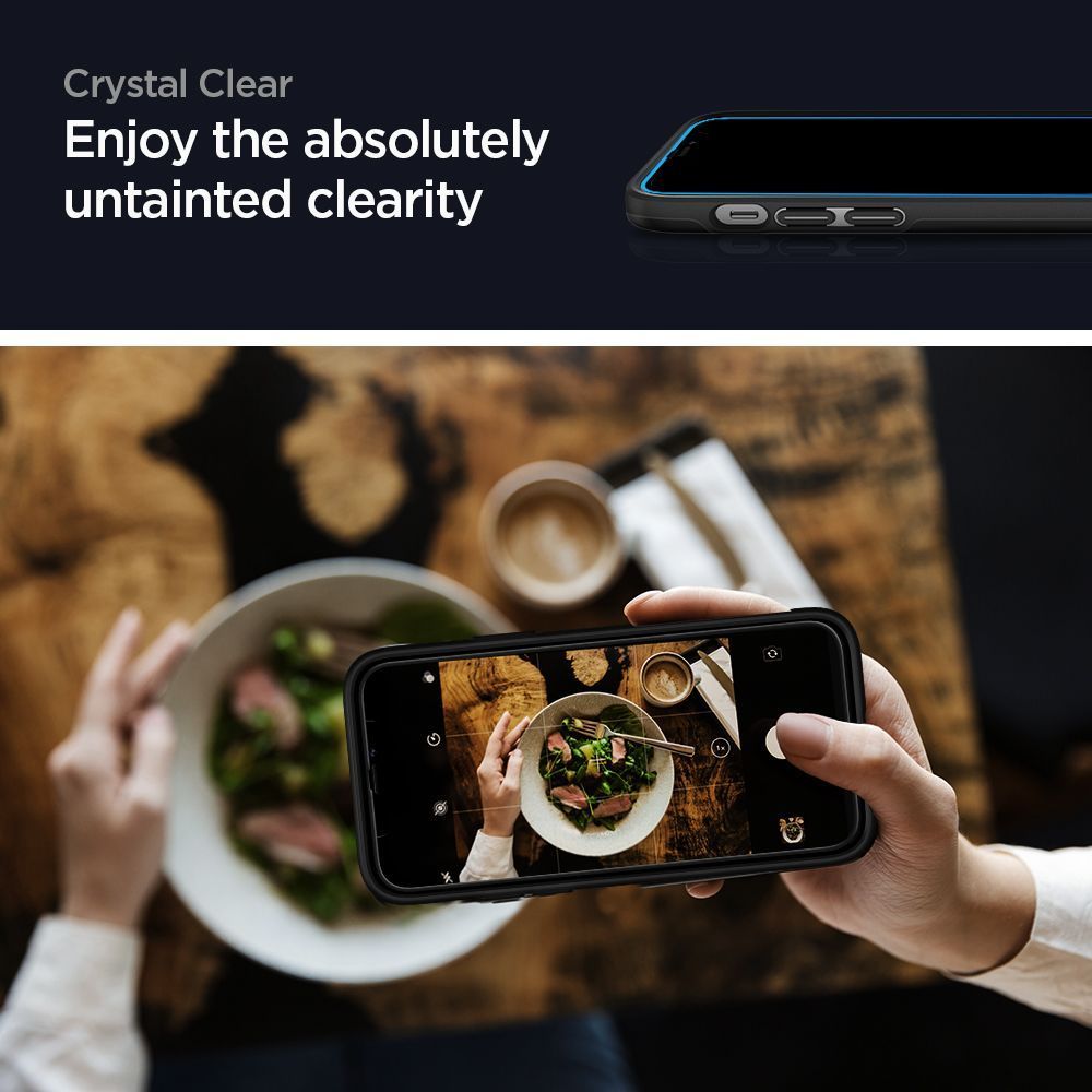 SPIGEN KALENÉ SKLO GLASS FC PRO IPHONE 12 PRO MAX ČERNÉ