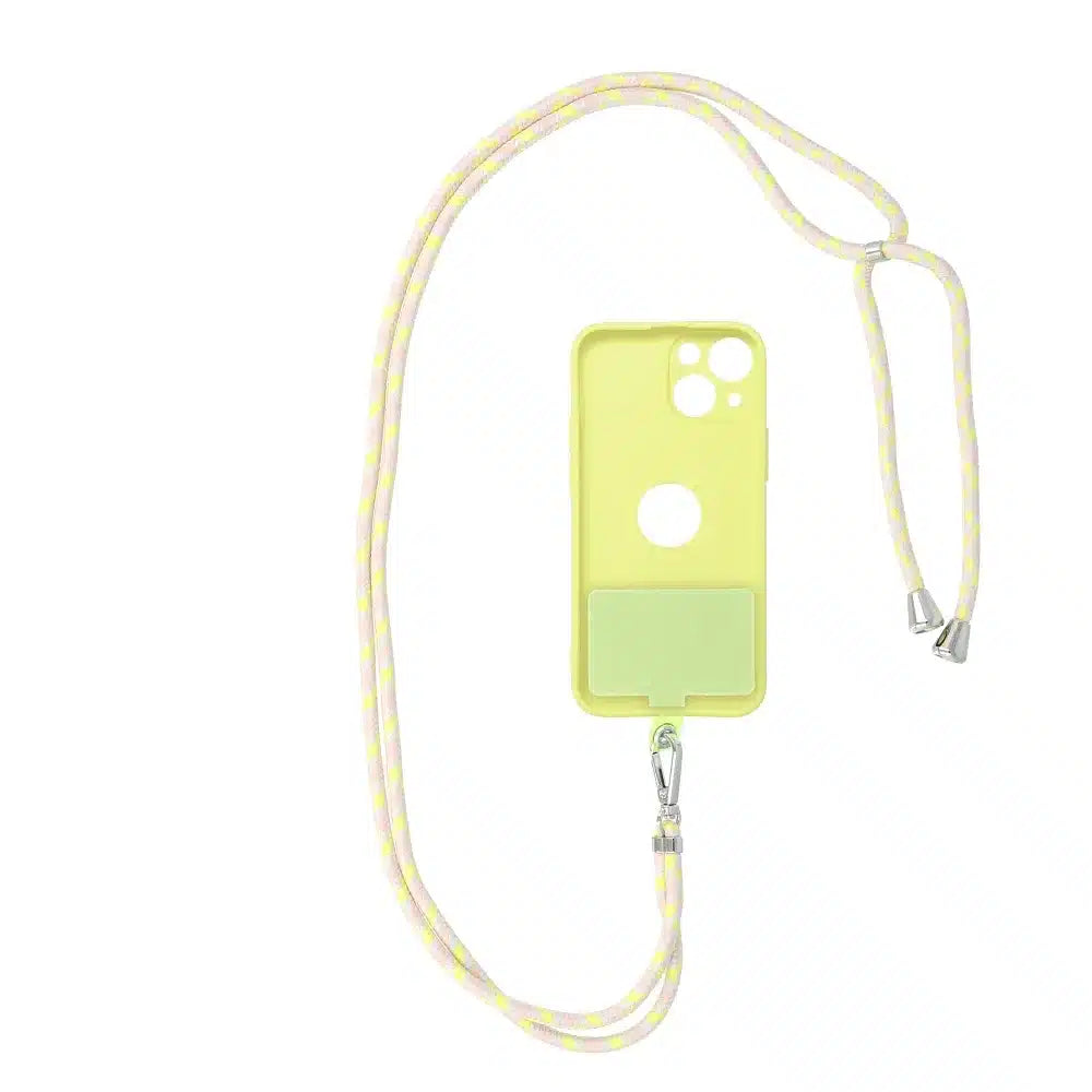 SWING privjesak za telefon podesive duljine / duljina kabela 165 cm (max 82,5 cm u omči) / rame ili vrat - sivo žuta