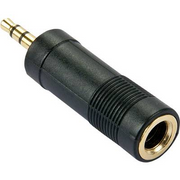 Lindy 35621 adapter za promjenu tipa priključka kabela 3.5mm 6.3mm Crno