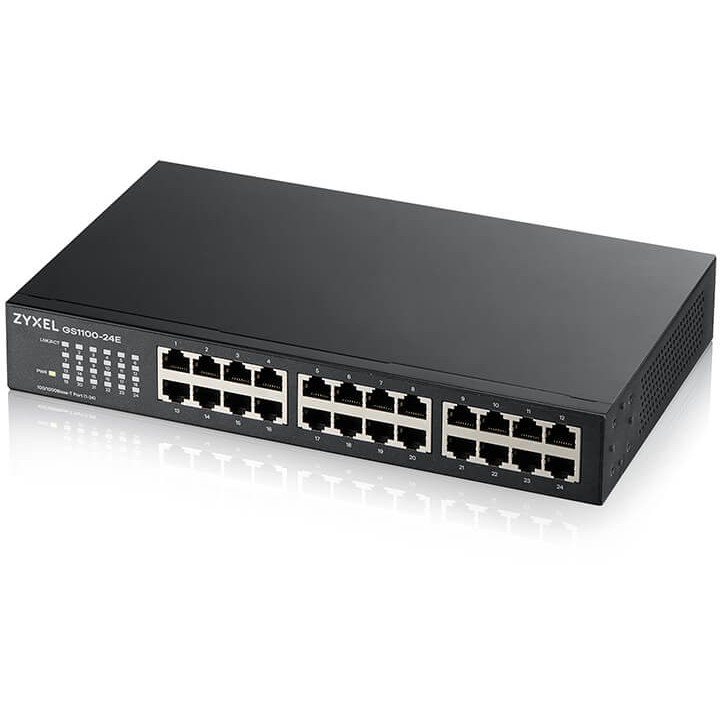 Zyxel GS1100-24E Neupravljano Gigabit Ethernet (10/100/1000) Crno