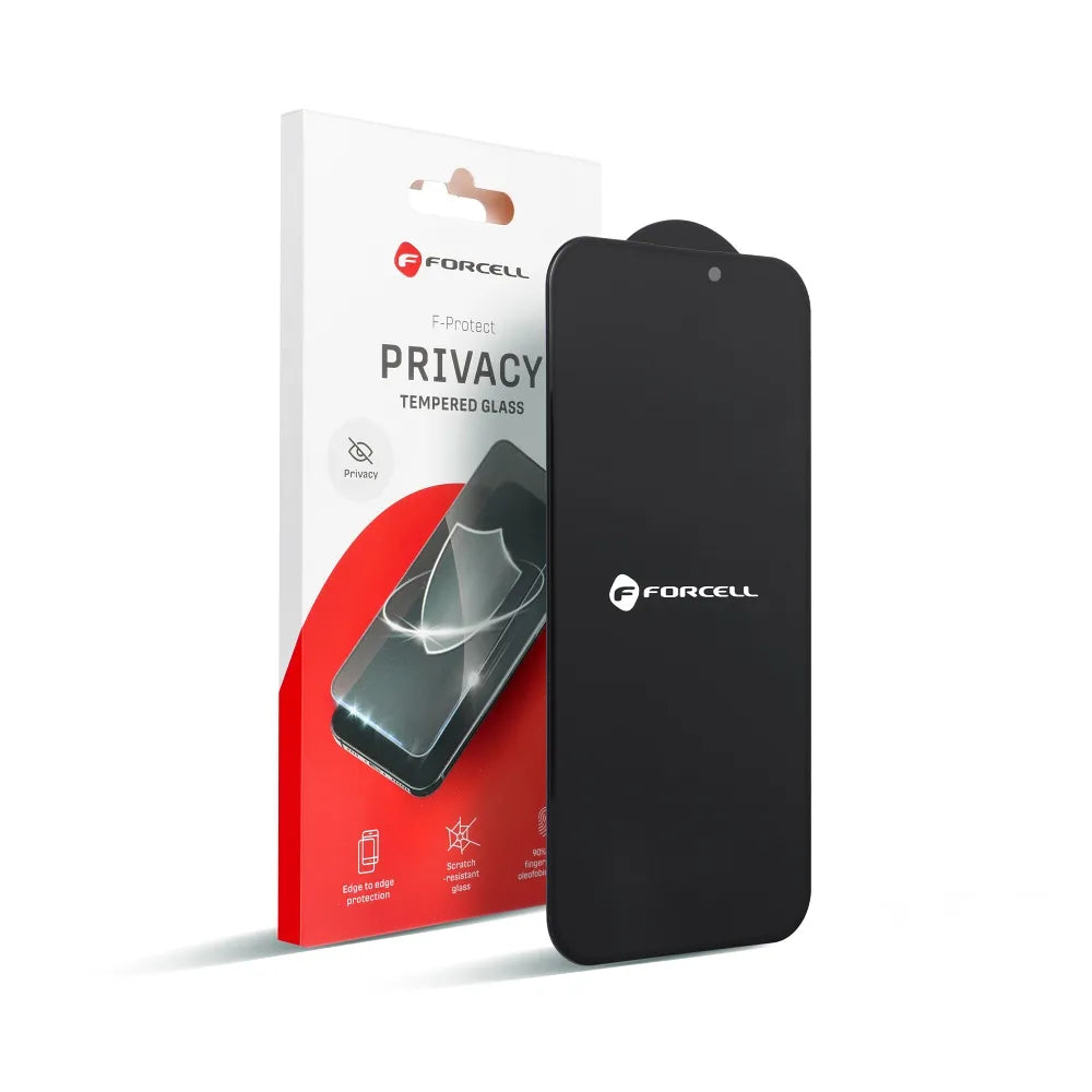 Tvrzené sklo Forcell Privacy Glass Anti-spy pro iPhone 16 Plus černé