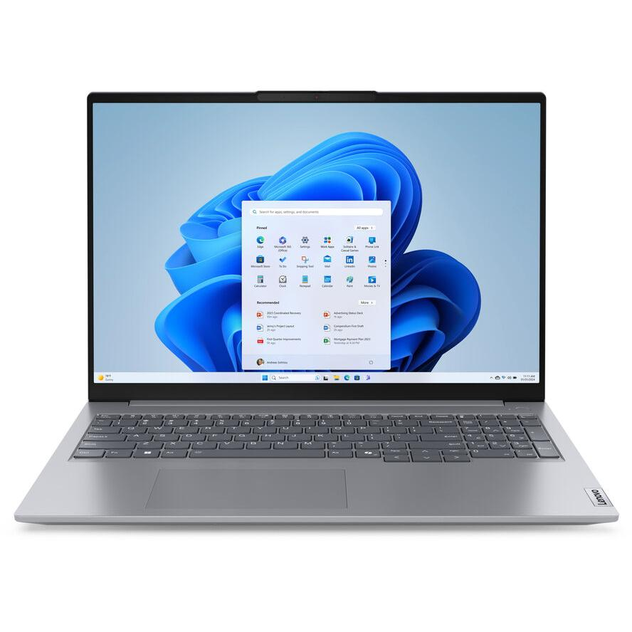 Lenovo ThinkBook 16 G7 ARP AMD Ryzen™ 5 7535HS Prijenosno računalo 40,6 cm (16") WUXGA 16 GB DDR5-SDRAM 512 GB SSD Wi-Fi 6E (802.11ax) Windows 11 Pro Sivo