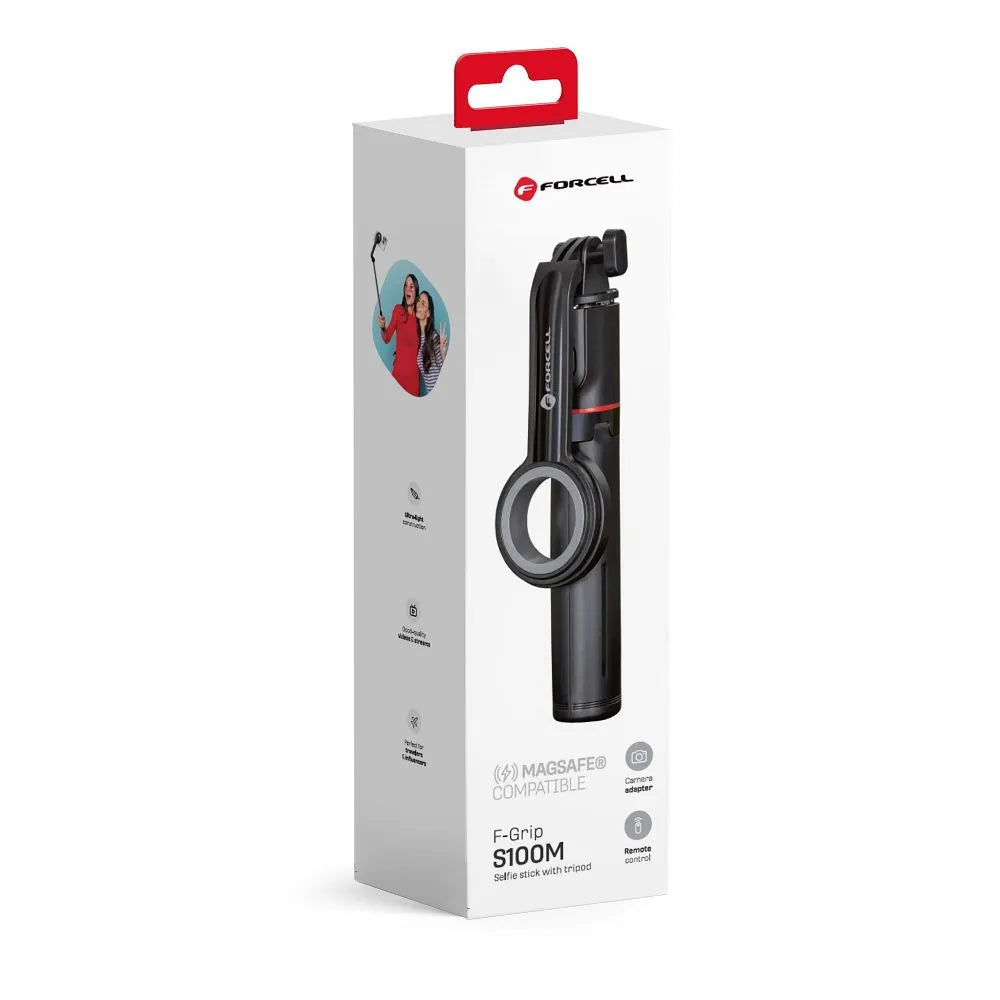 FORCELL F-GRIP MagSelfie S100M selfie tyč s bezdrátovým dálkovým ovládáním černá