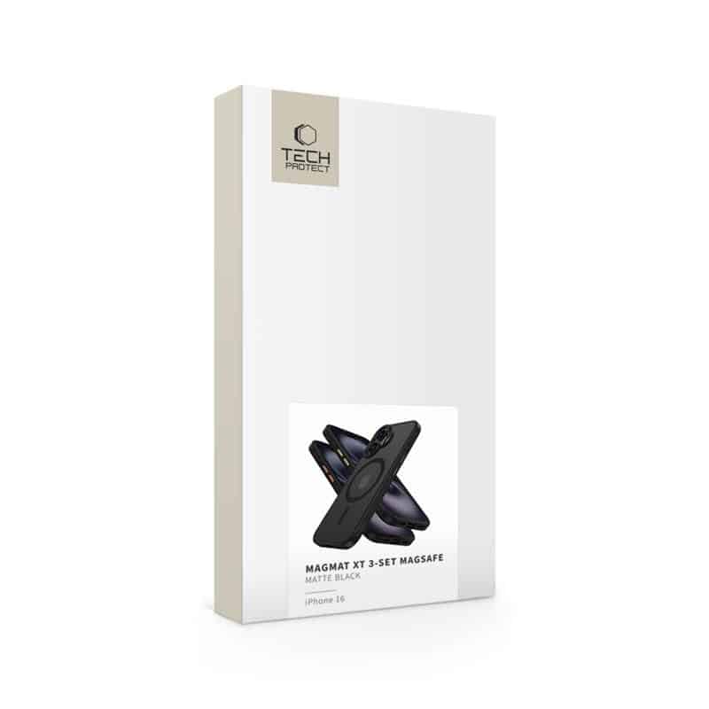 TECH-PROTECT MAGMAT XT 3-SET MAGSAFE KRYT PRO iPhone 16 - matná černá