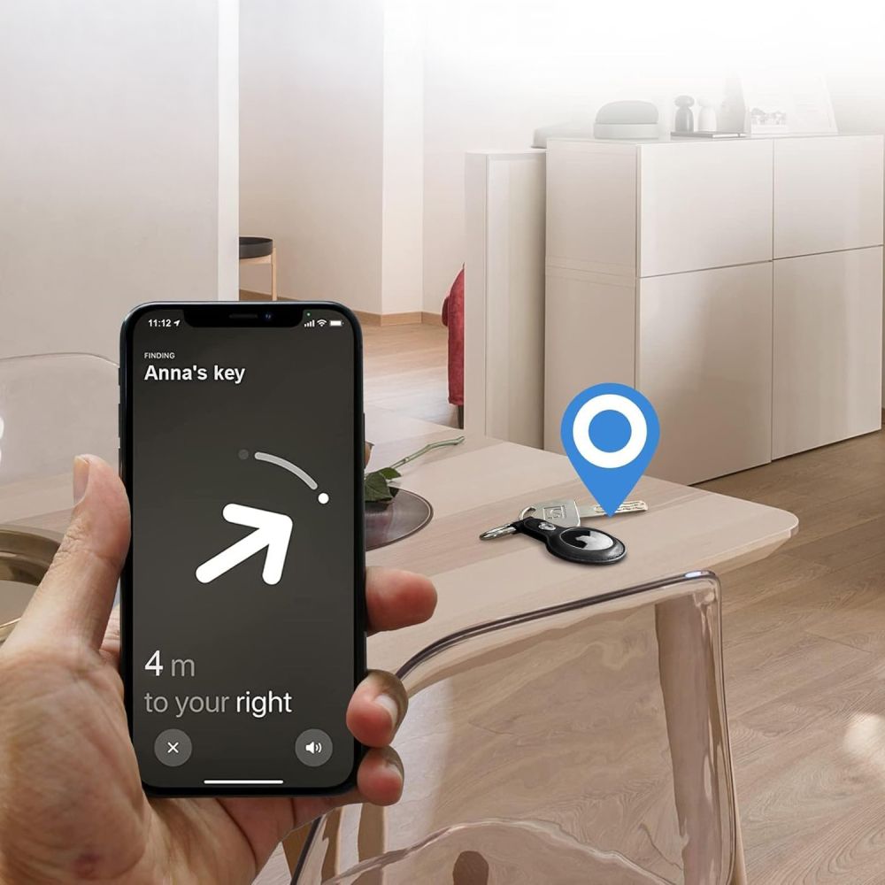 TECH-PROTECT NATURALFIT POUZDRO NA KLÍČENKU PRO APPLE AIRTAG 1 / 2 – černé