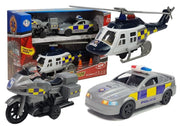 Set za igru sa vozilima specijalne policije 3u1 - sivi