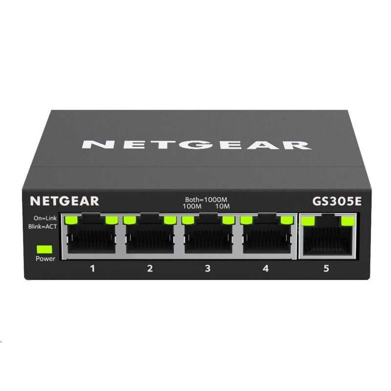 NETGEAR GS305E Upravljano Gigabit Ethernet (10/100/1000) Crno