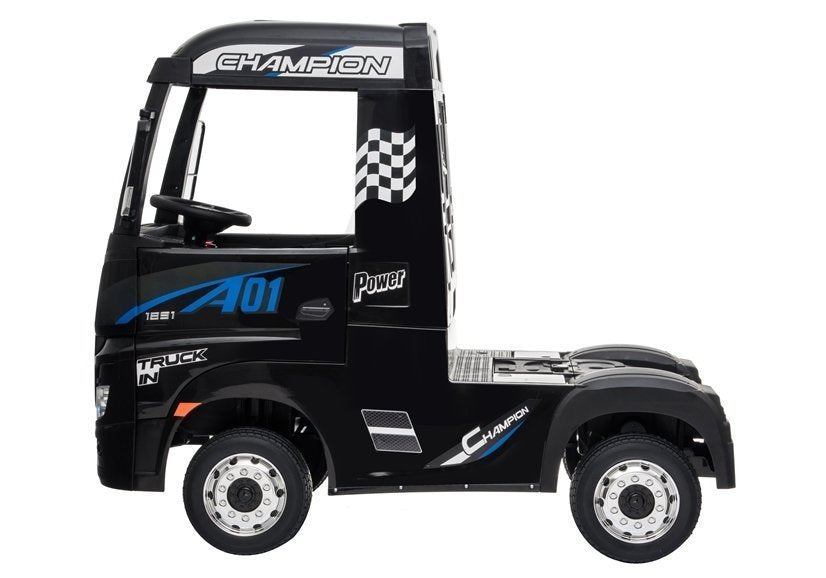 Kamion na akumulator Mercedes Actros 4x4 MP4- crni/lakirani