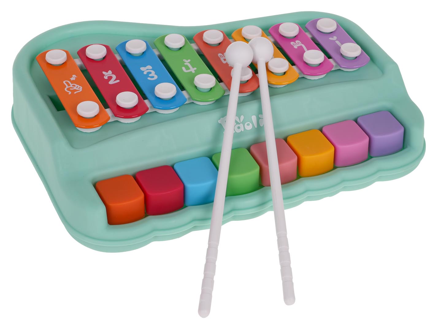 Piano + činele za igru - zelena