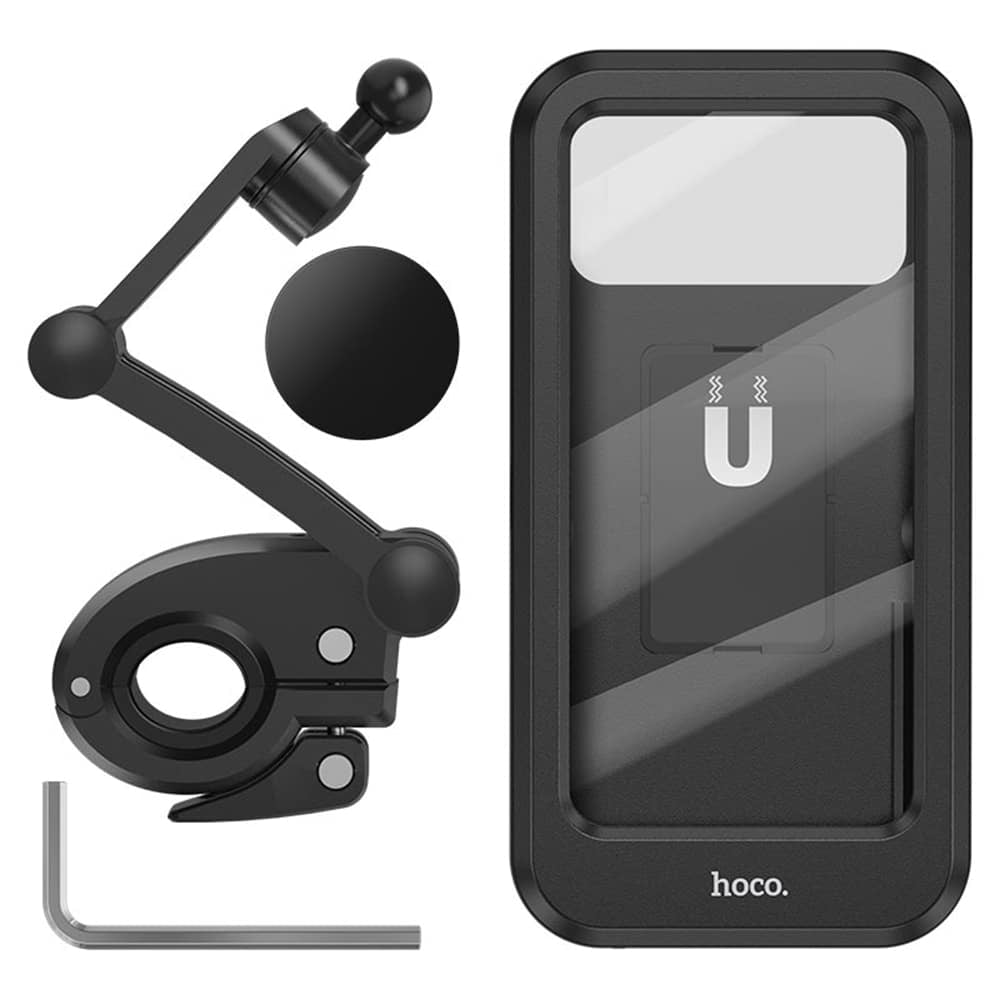 Hoco - Držák na kolo Rider (CA101) - pro telefony 4.5 - 7 palců IPX4 nastavitelný - černý