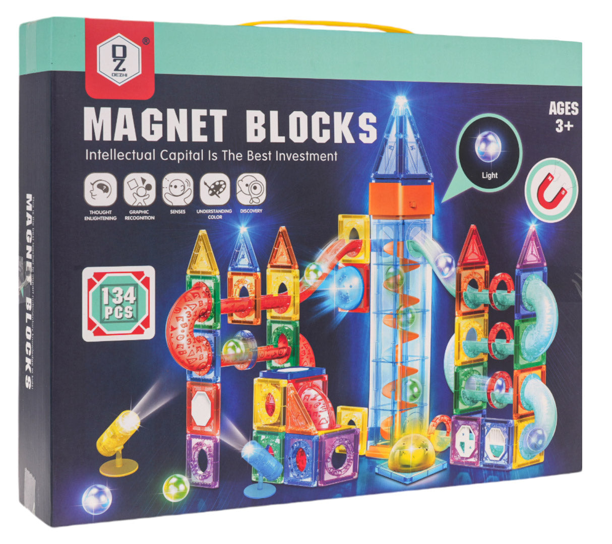 Magnetni svjetleći blokovi - 134 elemenata