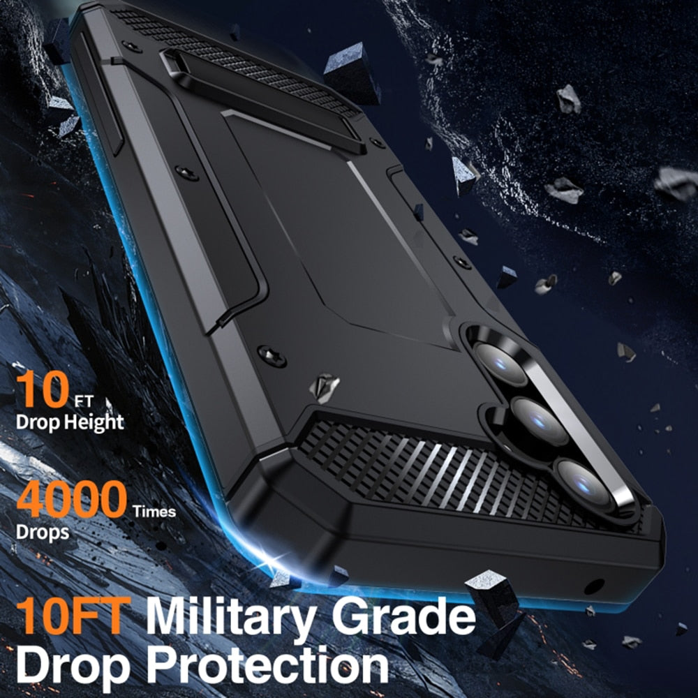 Techsuit - Hybrid Armor Kickstand ochranné pouzdro pro Samsung Galaxy A54 - černé