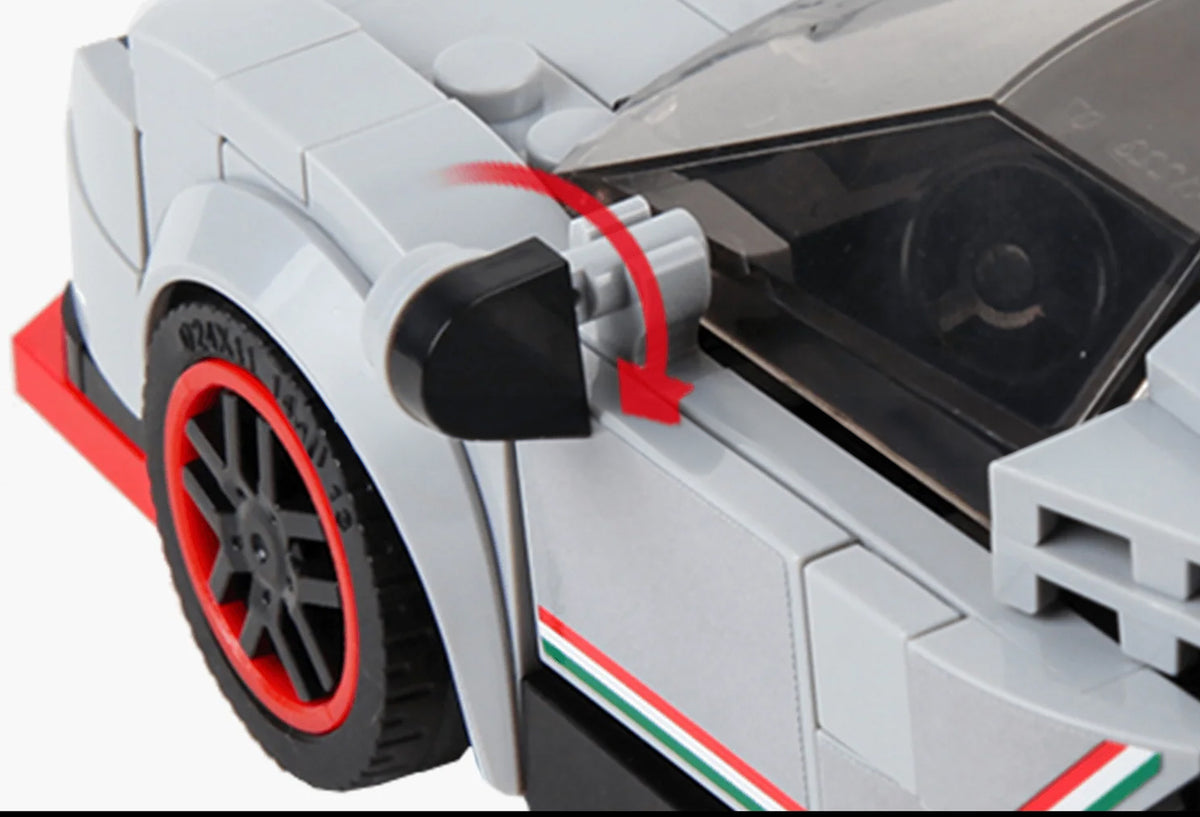 Sports Car Block Set 398 pieces. White