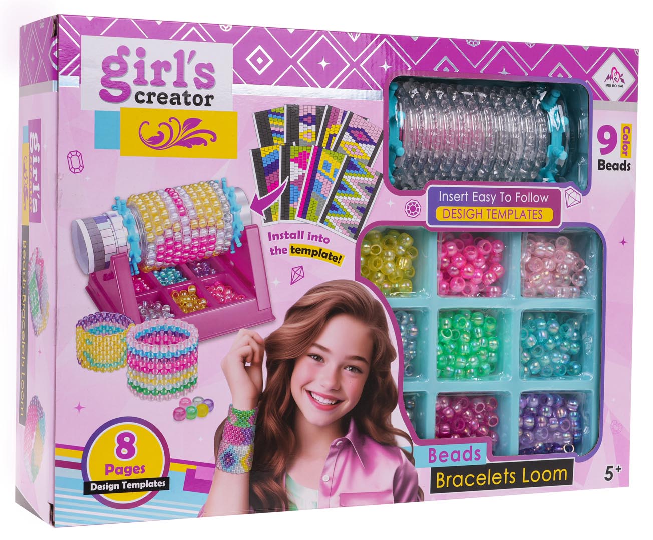 Bracelet Making Kit with Spinning Wheel + Accessories