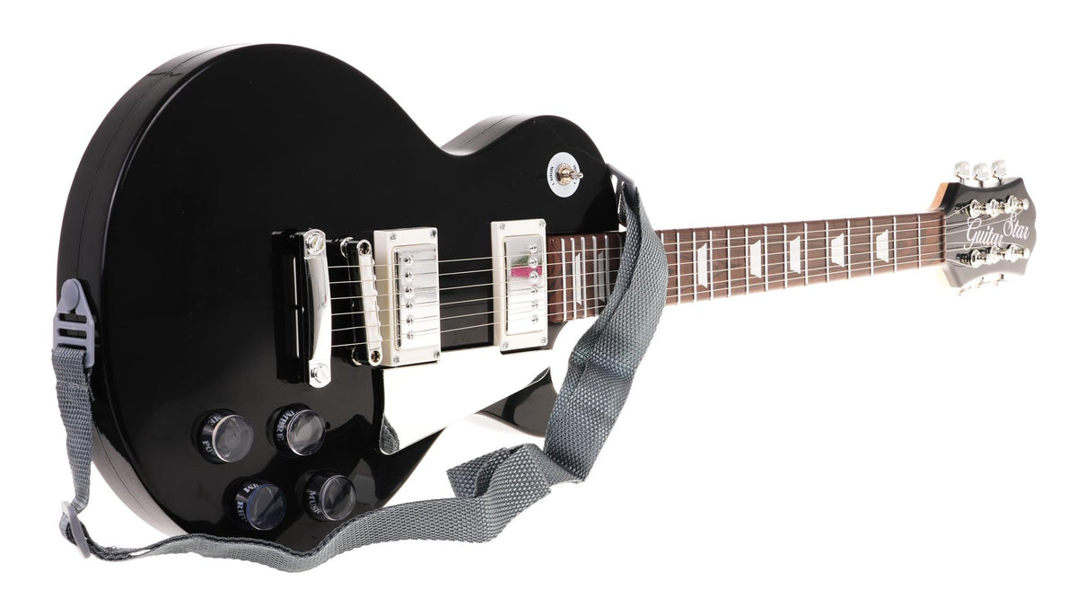 Dječja gitara + mikrofon spojen na instrument - crni