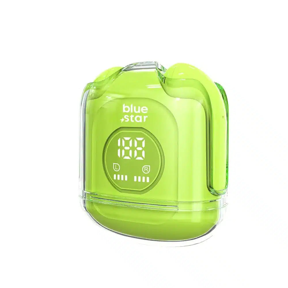 Bezdrátová/bluetooth stereo sluchátka BLUE STAR TWS Transparency Fi22 zelená