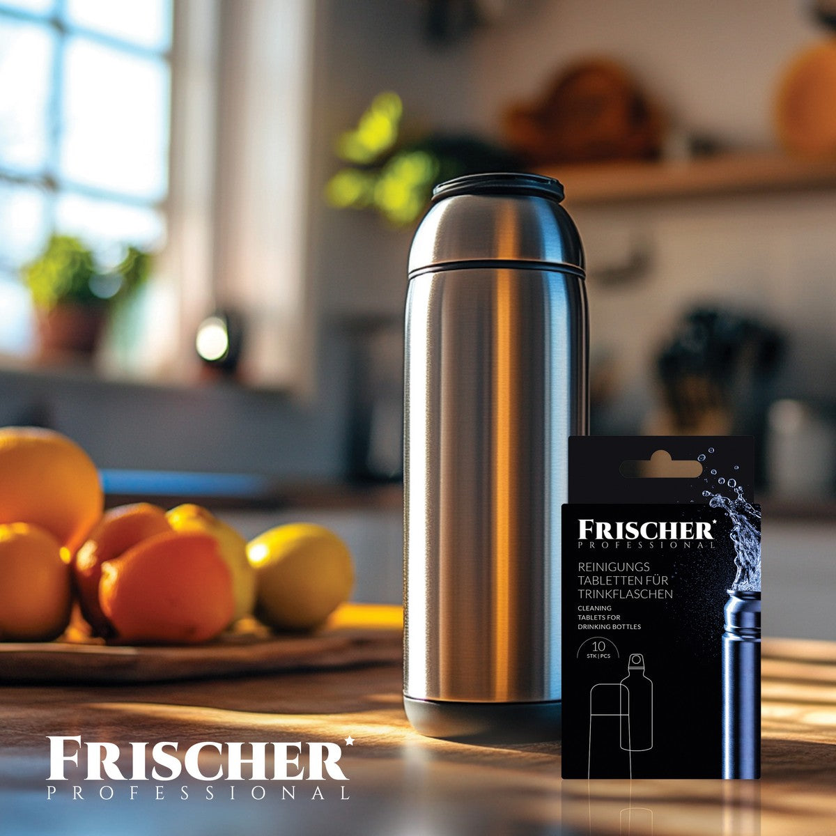 FRISCHER Sredstvo za čišćenje boca 10 x 2 g tableta u blisteru, karton 65 x 90 x 18 mm