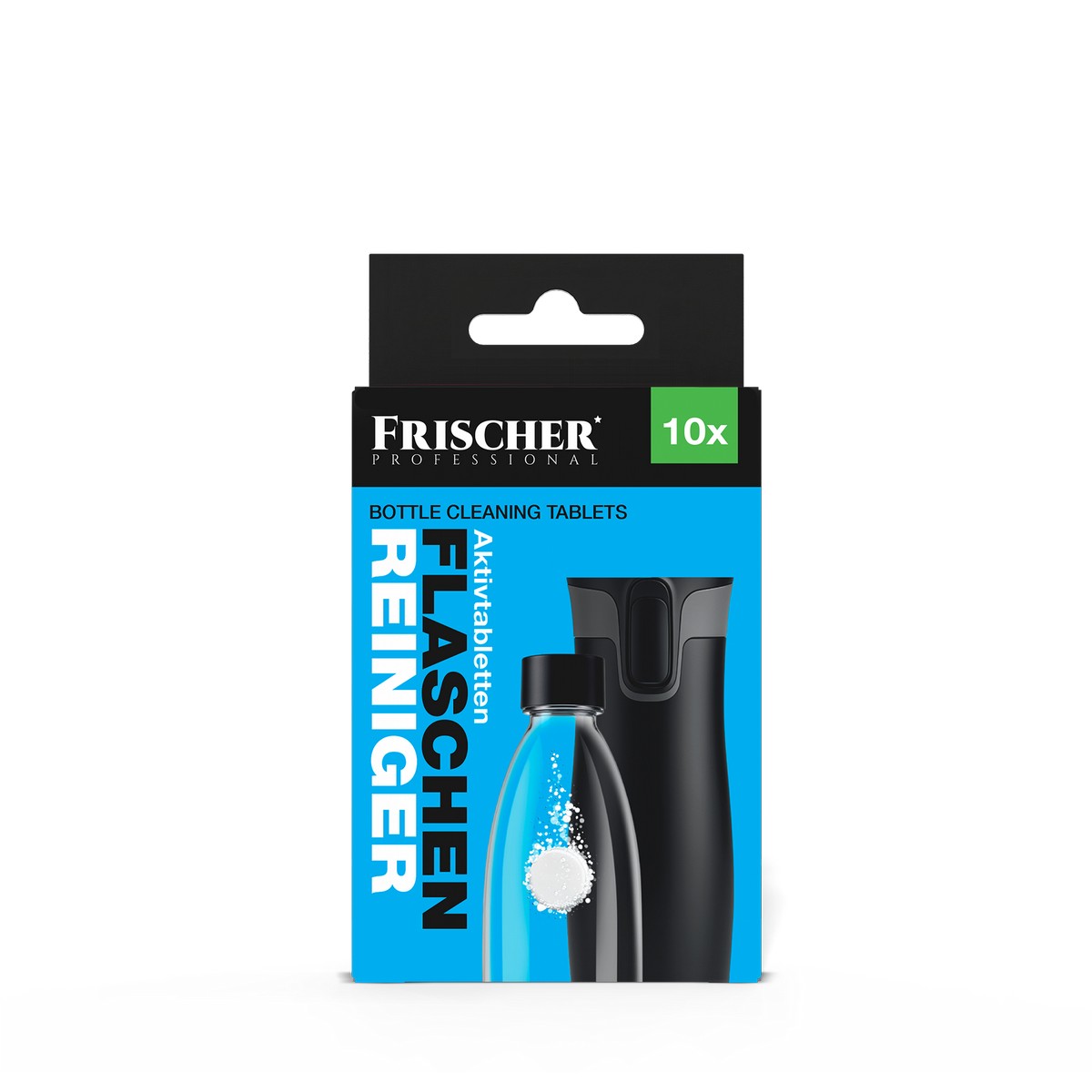 FRISCHER Sredstvo za čišćenje boca 10 x 2 g tableta u blisteru, karton 65 x 90 x 18 mm