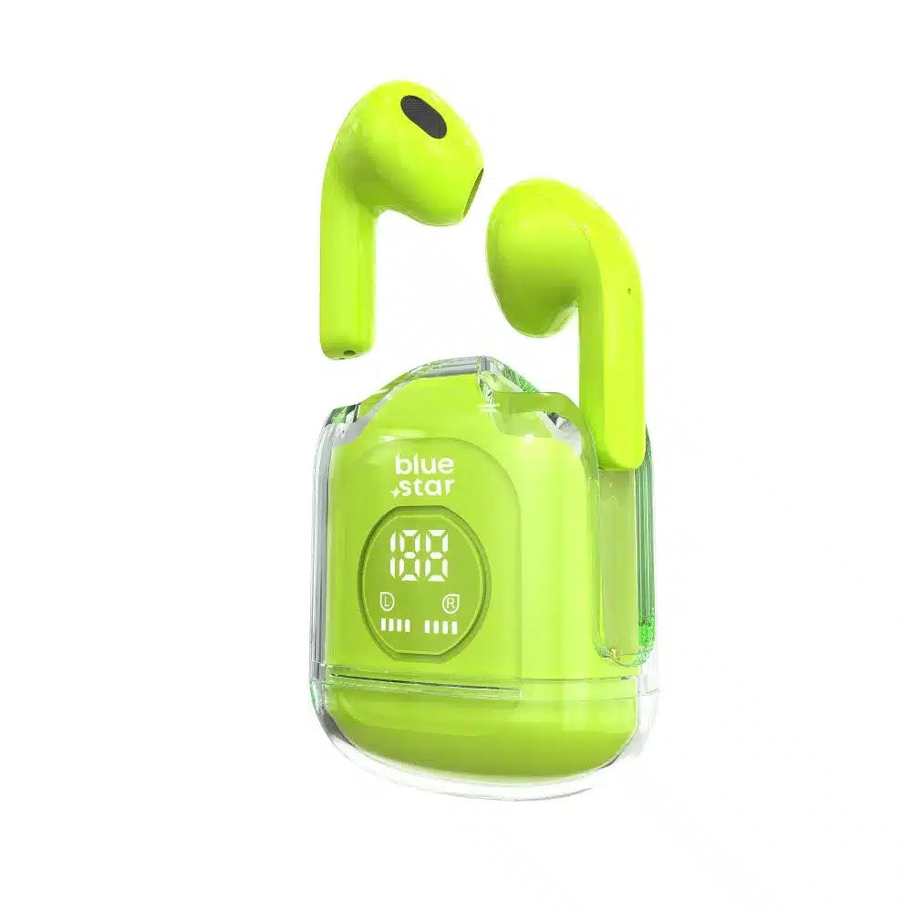 Bezdrátová/bluetooth stereo sluchátka BLUE STAR TWS Transparency Fi22 zelená