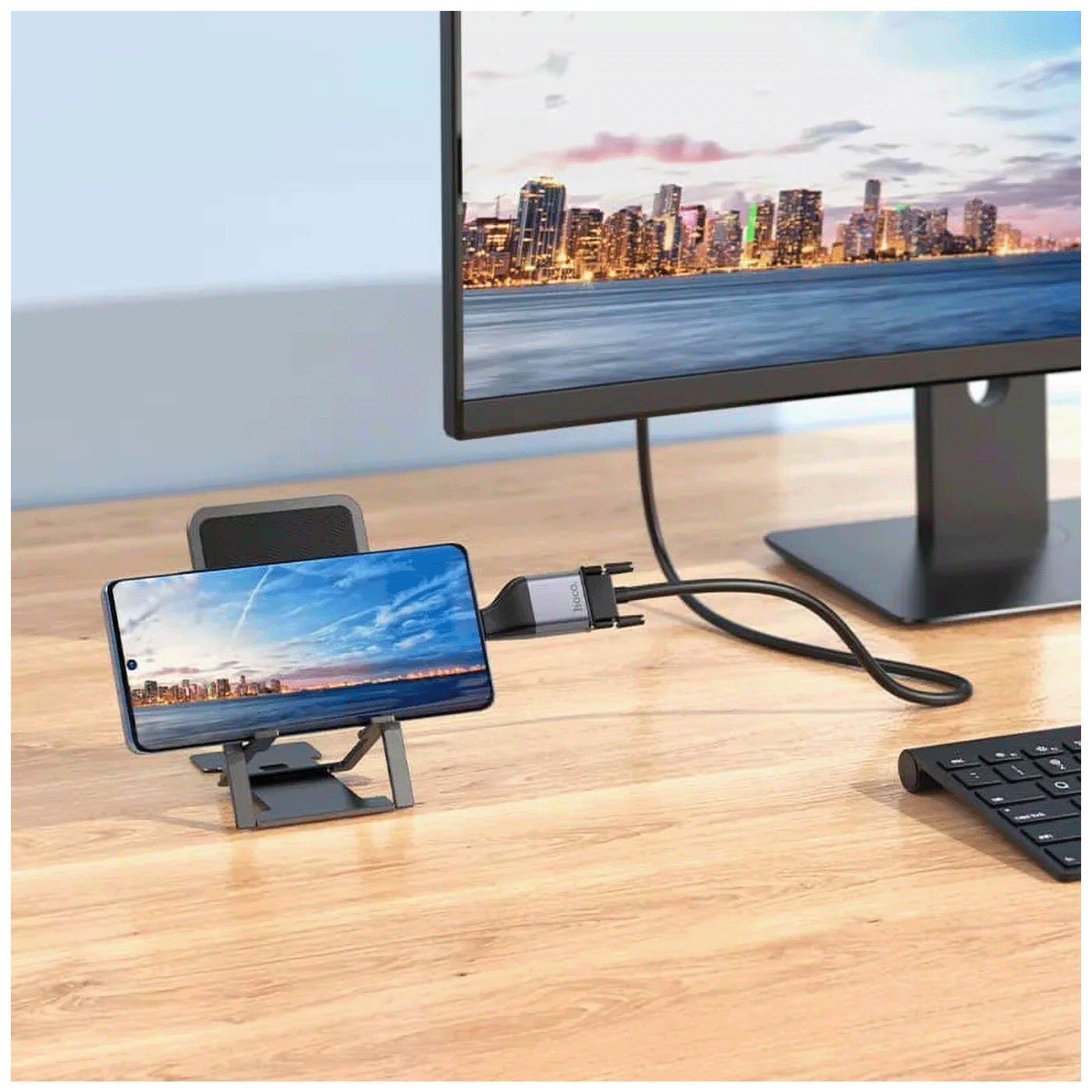 hoco. Adapter USB type C na VGA, 2K, OTG - UA34