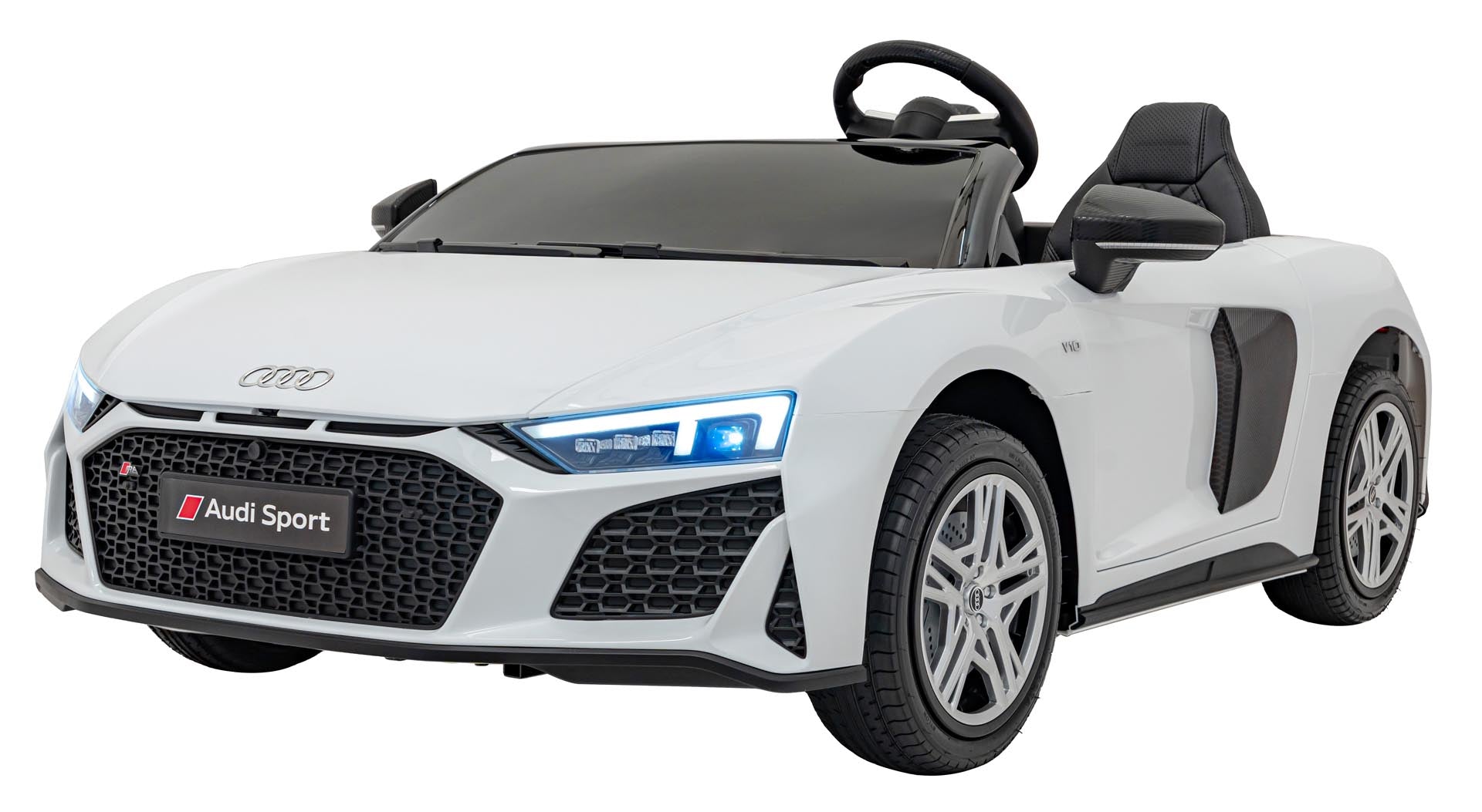Licencirani auto na akumulator Audi R8 Spyder LIFT - dvosjed - bijeli