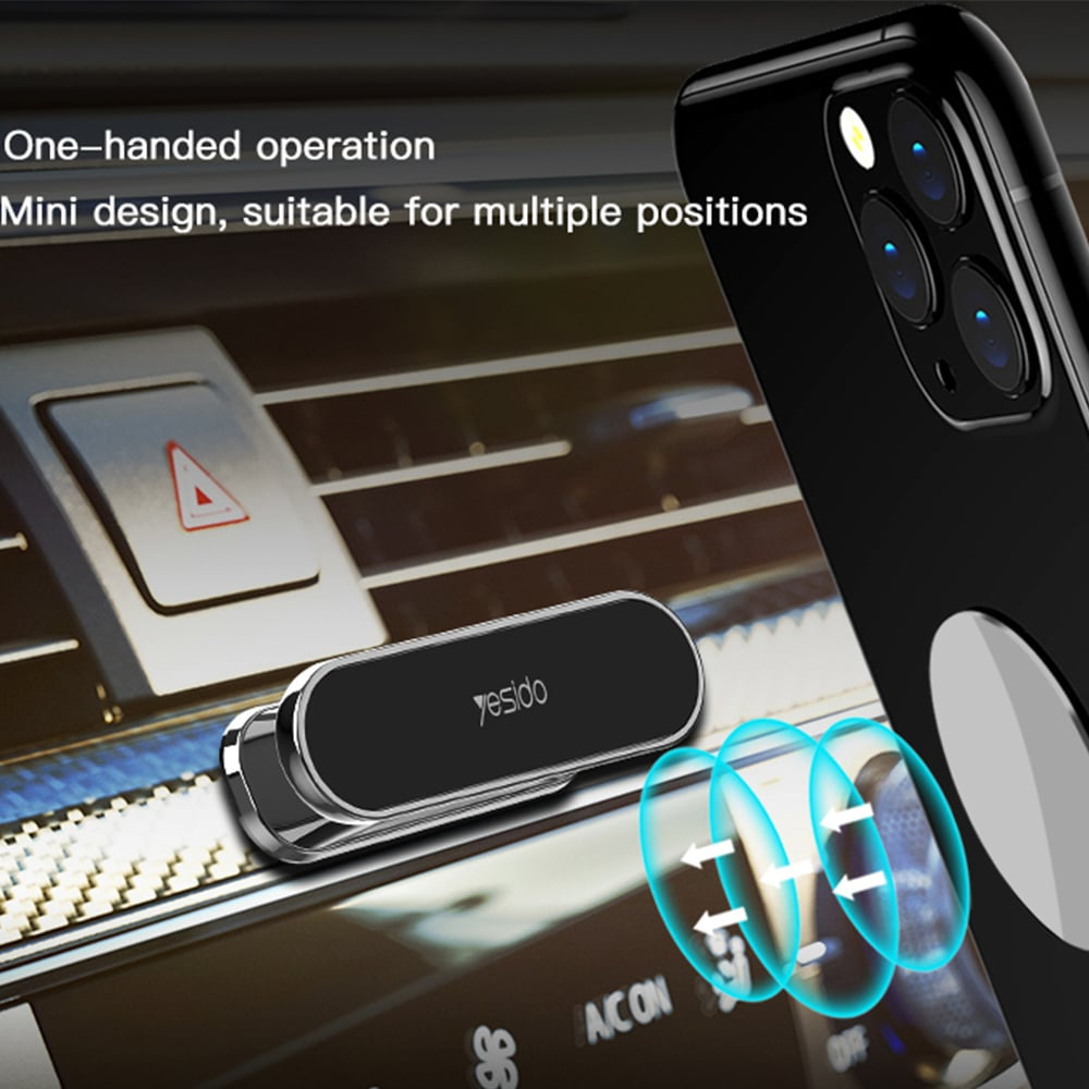 Yesido – Držák do auta (C82) Magnetický držák s rotací o 360° a multifunkčními vlastnostmi – růžově zlatá barva