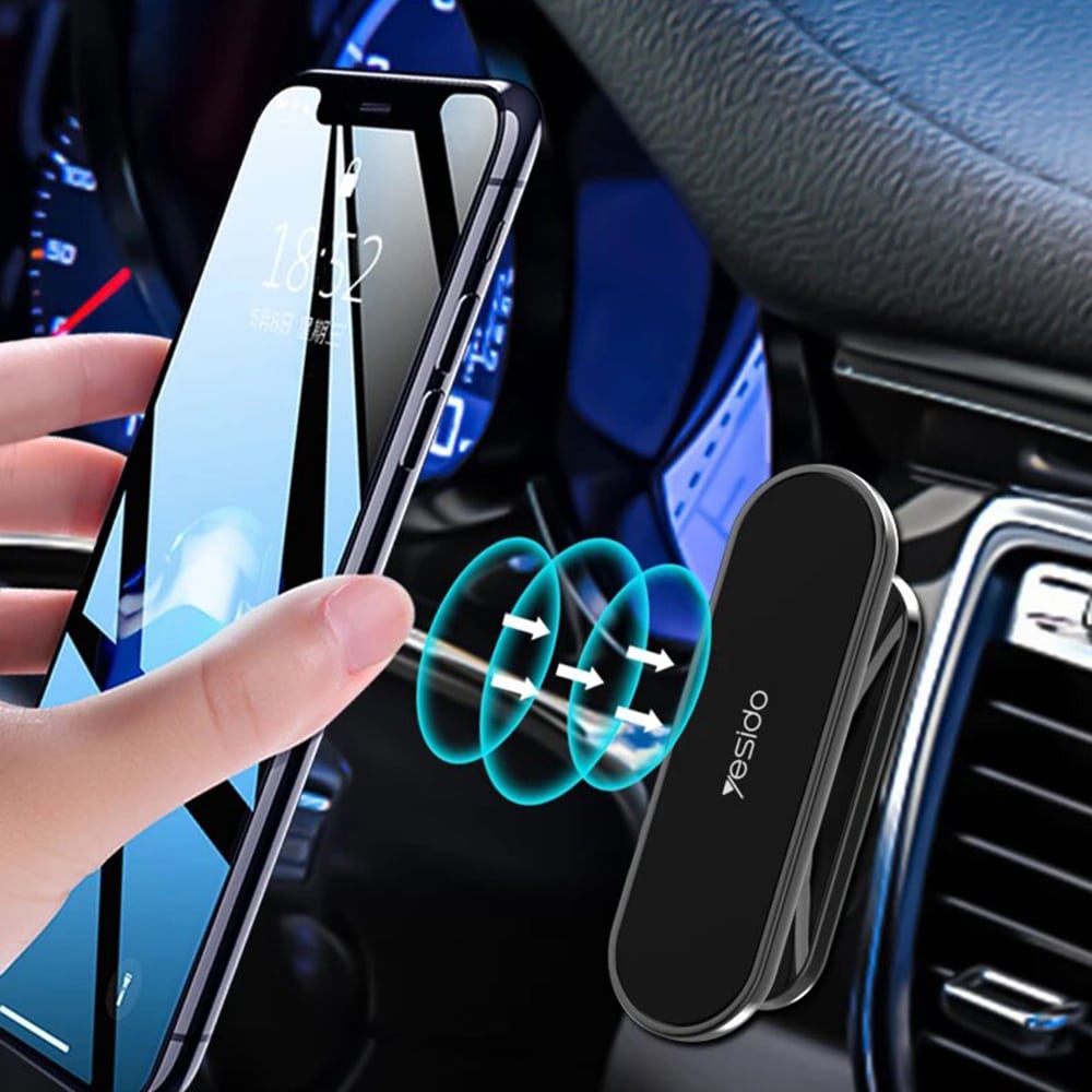 Yesido – Držák do auta (C82) Magnetický držák s rotací o 360° a multifunkčními vlastnostmi – růžově zlatá barva