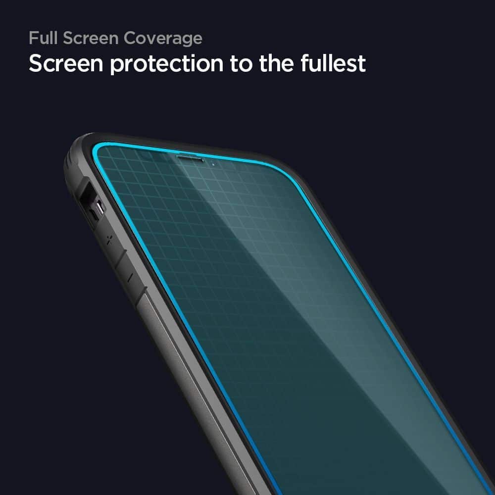 SPIGEN KALENÉ SKLO GLASS FC PRO IPHONE 12 PRO MAX ČERNÉ