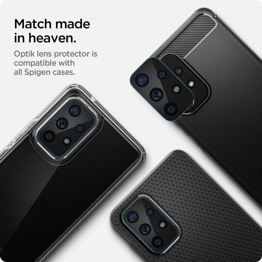 SPIGEN OPTIK.TR OCHRANA FOTOAPARÁTU, 2 KS PRO SAMSUNG GALAXY A33 5G / A53 5G / A73 5G, ČERNÁ