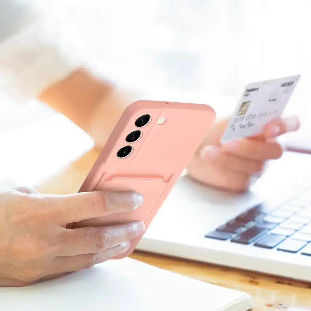 Pouzdro na karty pro SAMSUNG GALAXY A35 5G růžové
