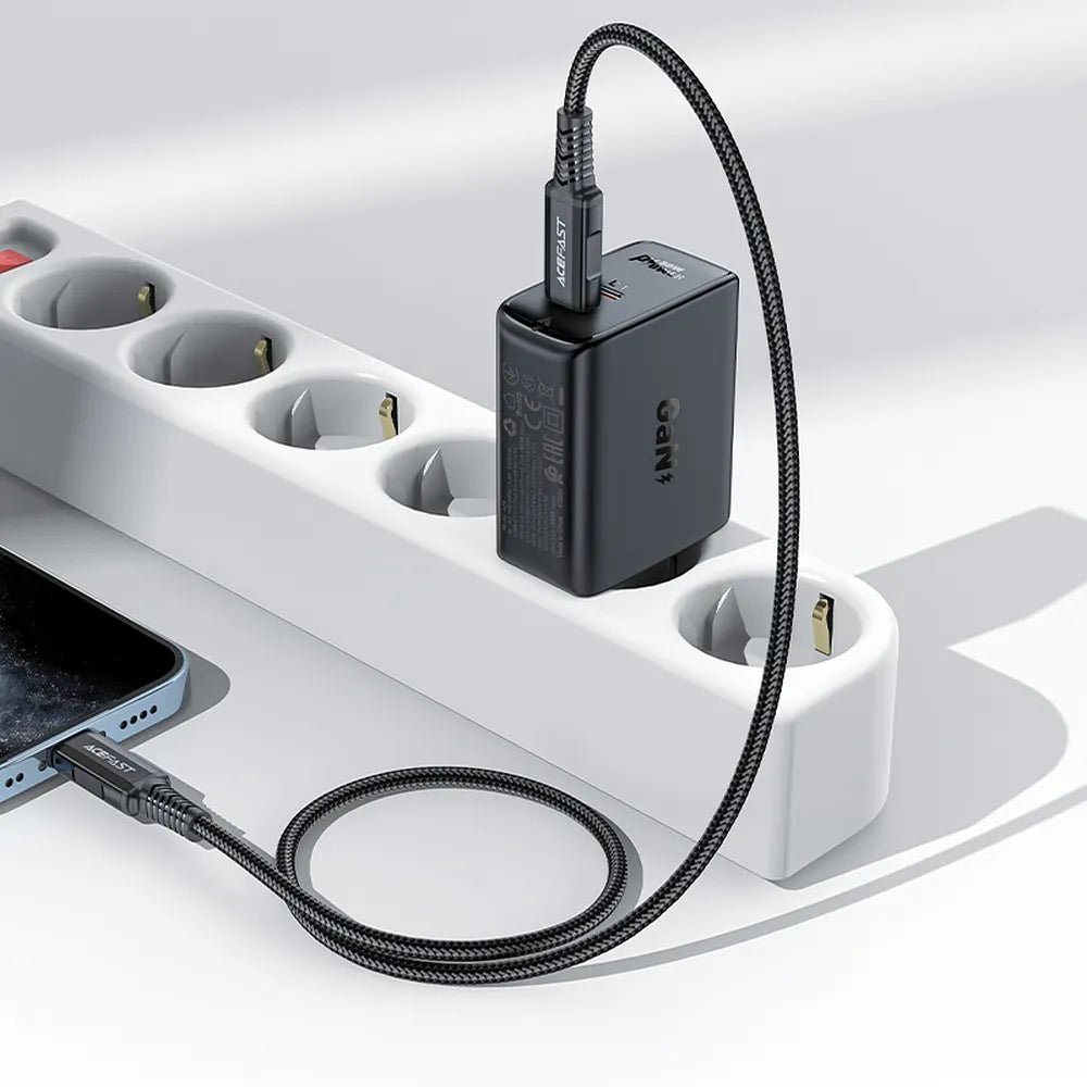 ACEFAST nabíječka 2 x Type C QC4.0 PD45W GaN A29 černá