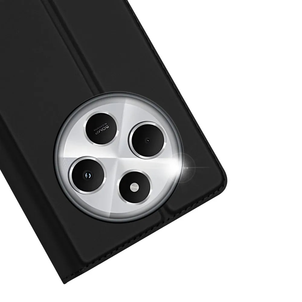 DUX DUCIS Skin Pro – hladké kožené pouzdro pro REDMI 14C černé