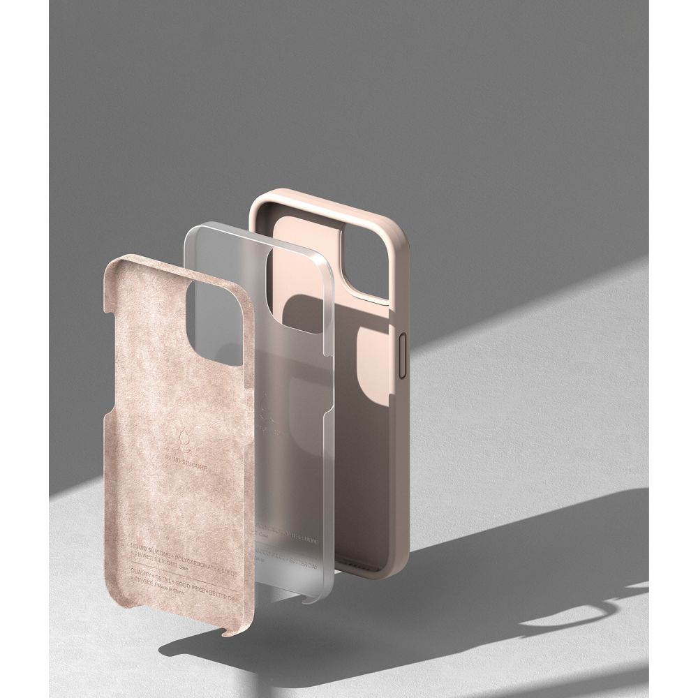 RINGKE SILIKONOVÉ POUZDRO PRO IPHONE 14 PLUS / 15 PLUS PINK SAND