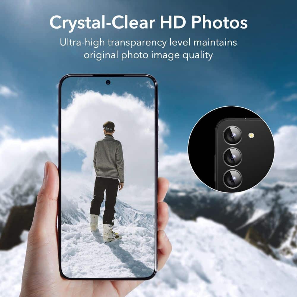 ESR SADA OCHRANNÝCH SKEL (2 KUSY) NA OBRAZOVKU A KAMERY PRO SAMSUNG GALAXY S23 ČIRÁ