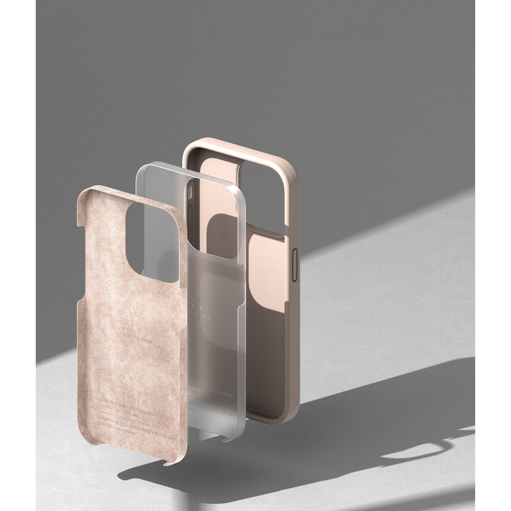 RINGKE SILIKONOVÉ POUZDRO PRO IPHONE 14 PRO PINK SAND