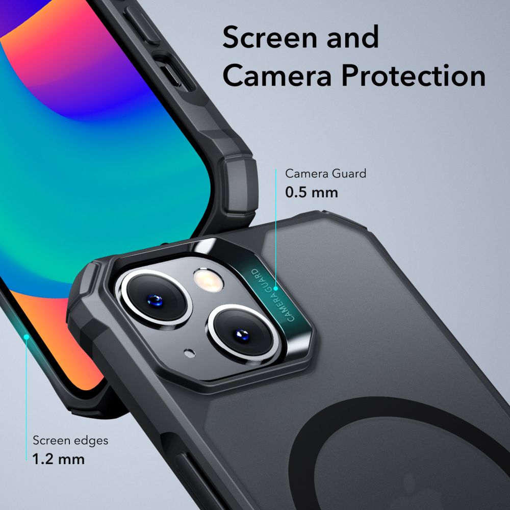ESR AIR ARMOR HALOLOCK MAGSAFE POUZDRO PRO IPHONE 14 PLUS MRAŽENÁ ČERNÁ