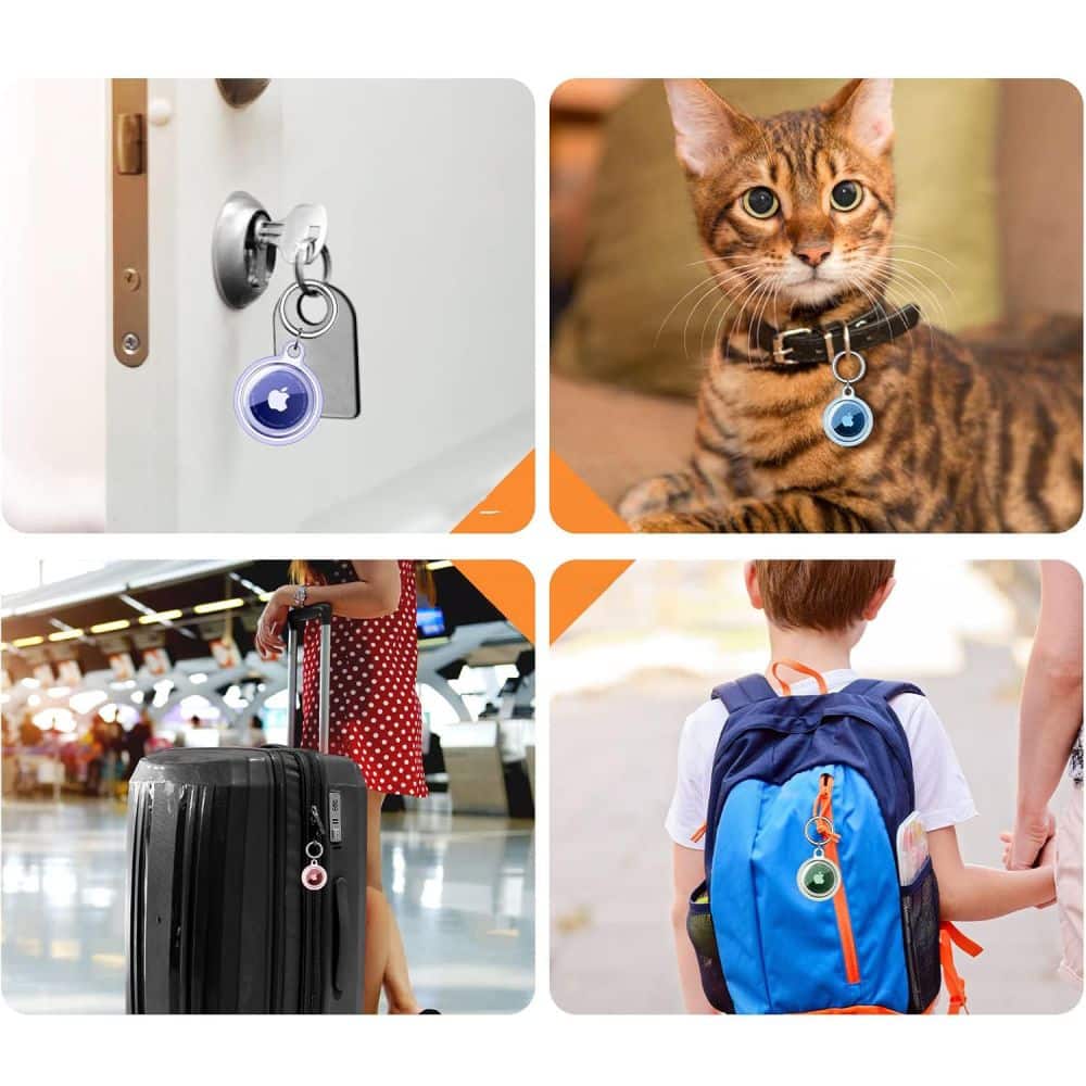 TECH-PROTECT ICON POUZDRA PRO APPLE AIRTAG 1 / 2 PACK 4 KS - průhledné