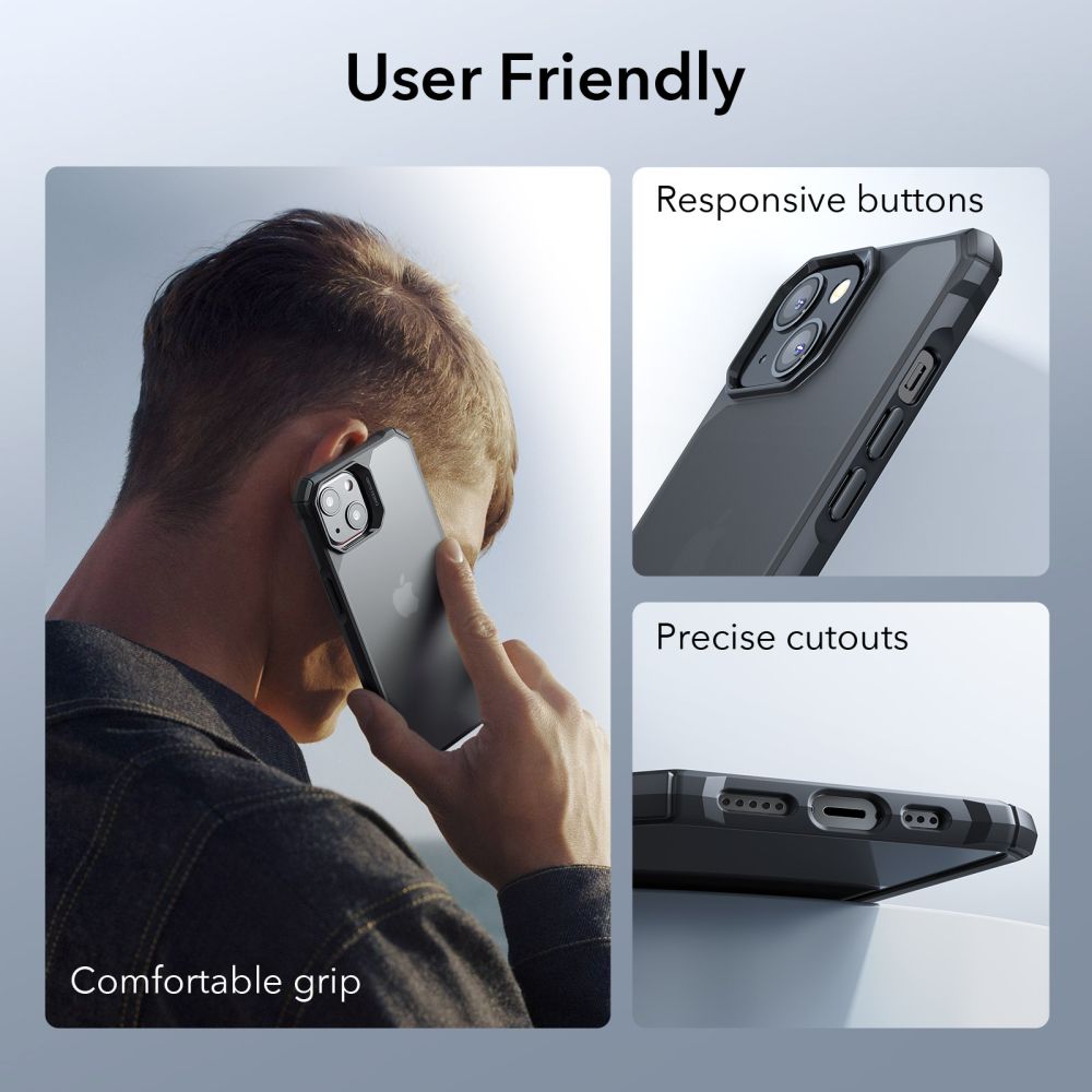 ESR AIR ARMOR POUZDRO PRO IPHONE 14 PLUS/ 15 PLUS MATNÁ ČERNÁ