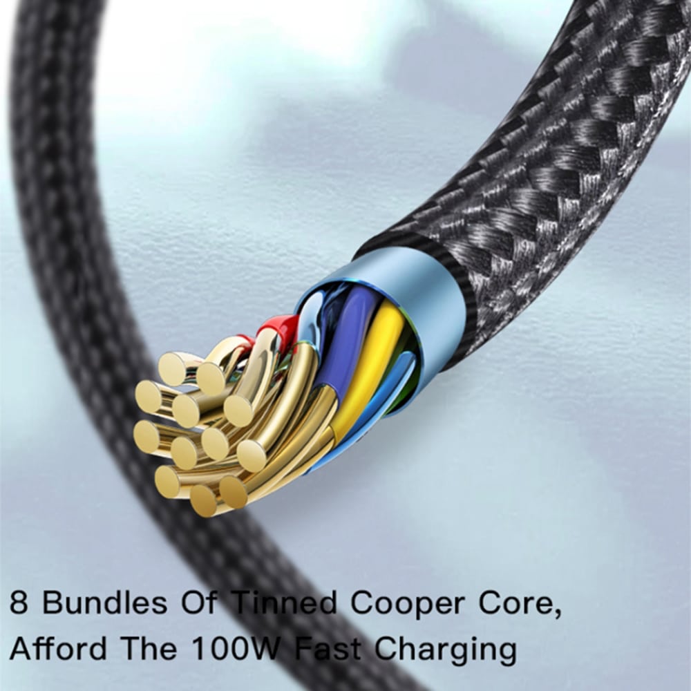 Yesido - datový kabel (CA88) - Type-C na 2 x Type-C 100 W 480 Mbps 140 cm - černý
